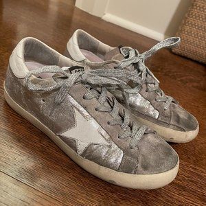 Silver Golden Goose Superstar Sneaker